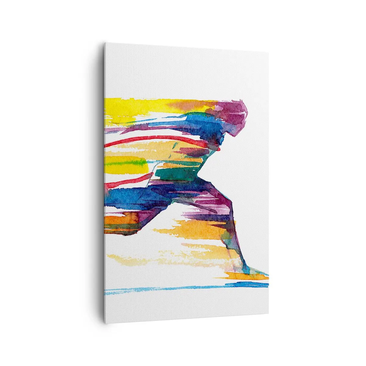 Canvastavla - Bild på duk - Spring genom regnbågen - 80x120 cm