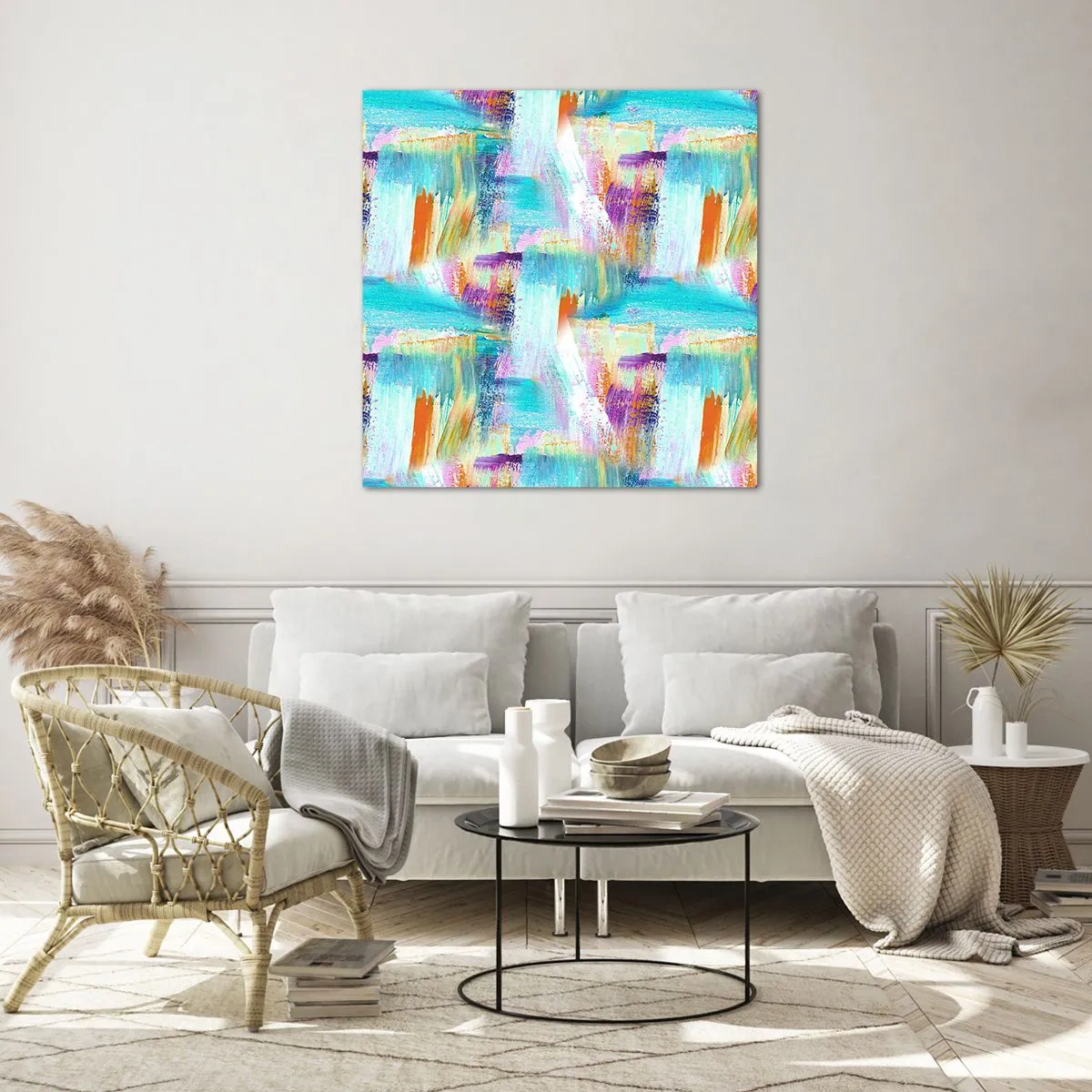 Glastavla - Bild på glas - Glatt klotter - 30x30 cm