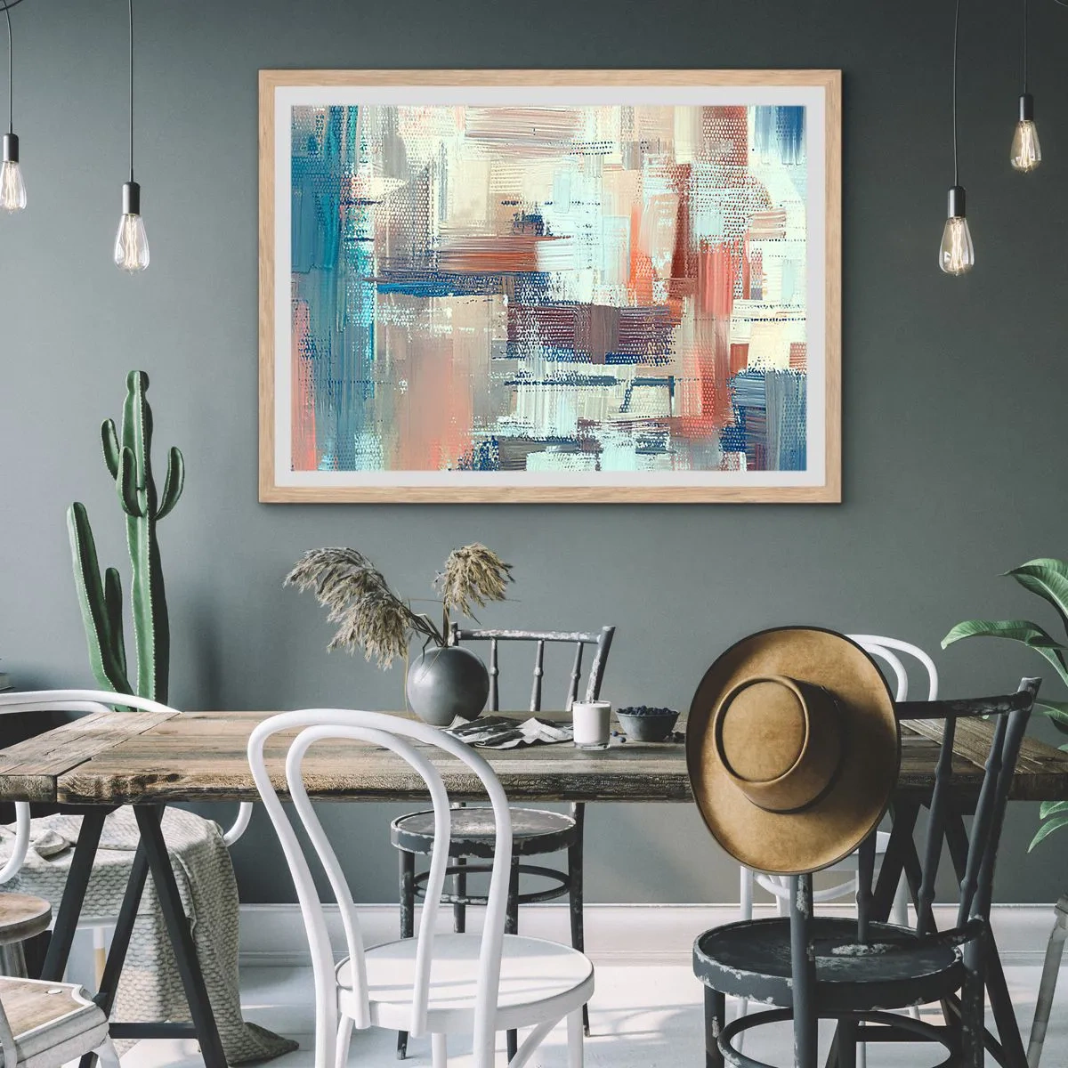 Affisch i ram av ljusek - Att nå ljuset - 100x70 cm