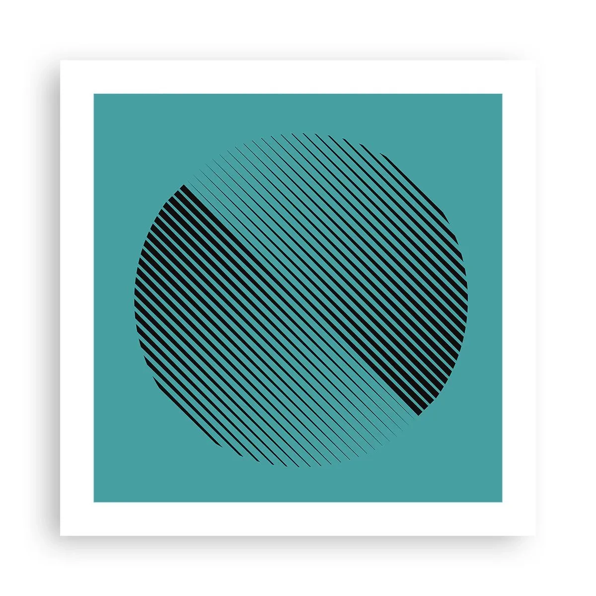 Affisch - Cirkeln - en geometrisk variation - 50x50 cm