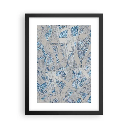 Affisch i svart ram - I en gråblå labyrint - 30x40 cm