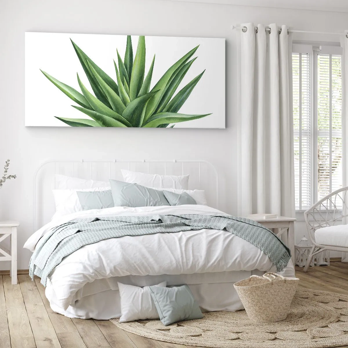 Canvastavla - Bild på duk - Grönt - styrka - liv - 100x40 cm