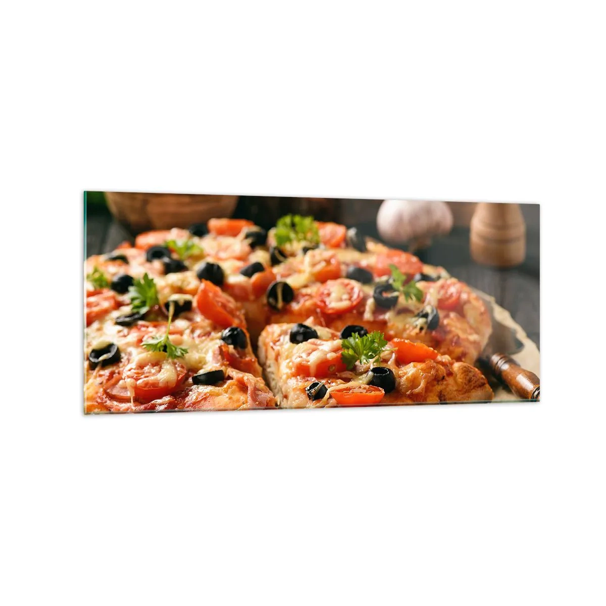 Glastavla - Bild på glas - Färdigt bakat - 120x50 cm