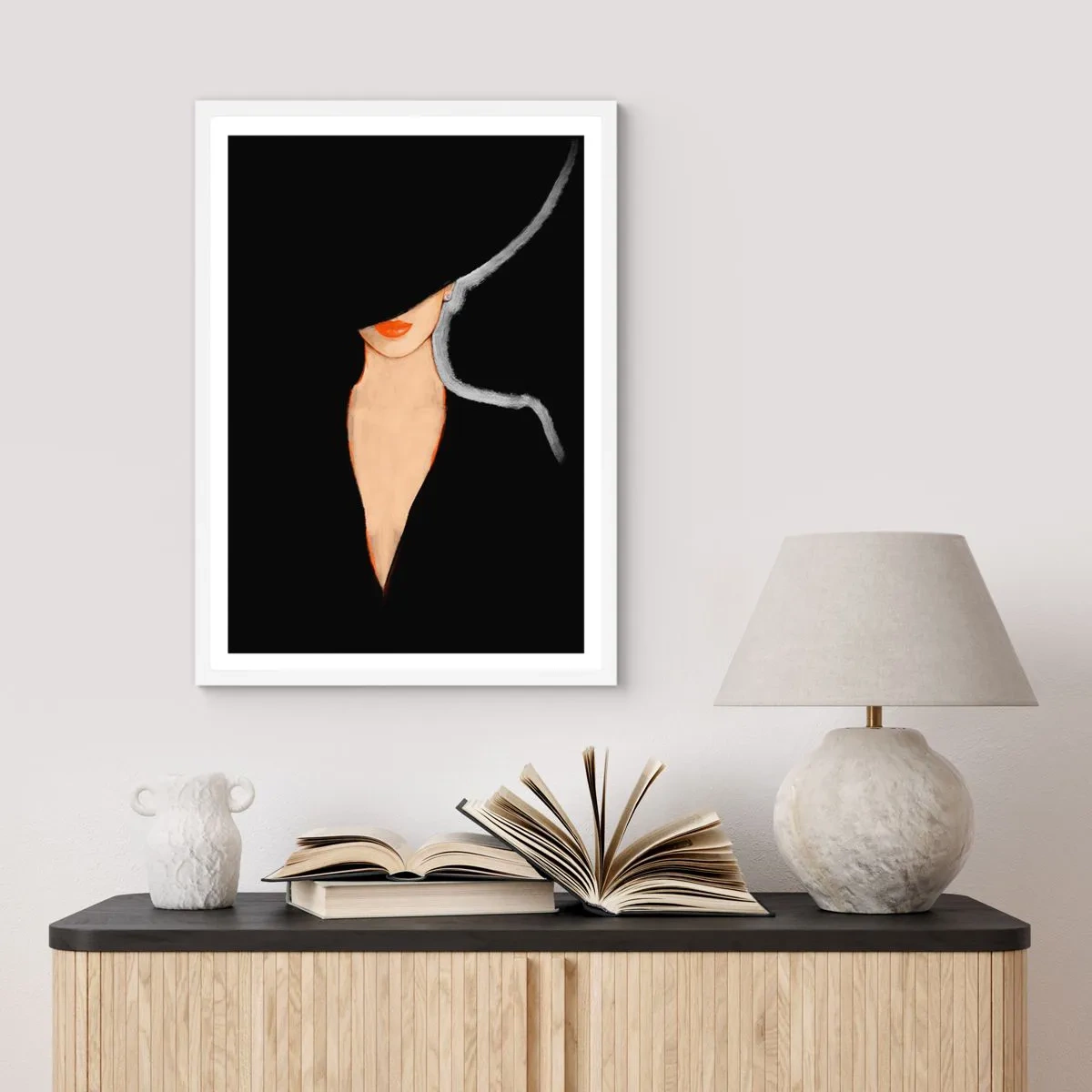 Affisch i vit ram - Elegans och stil - 30x40 cm