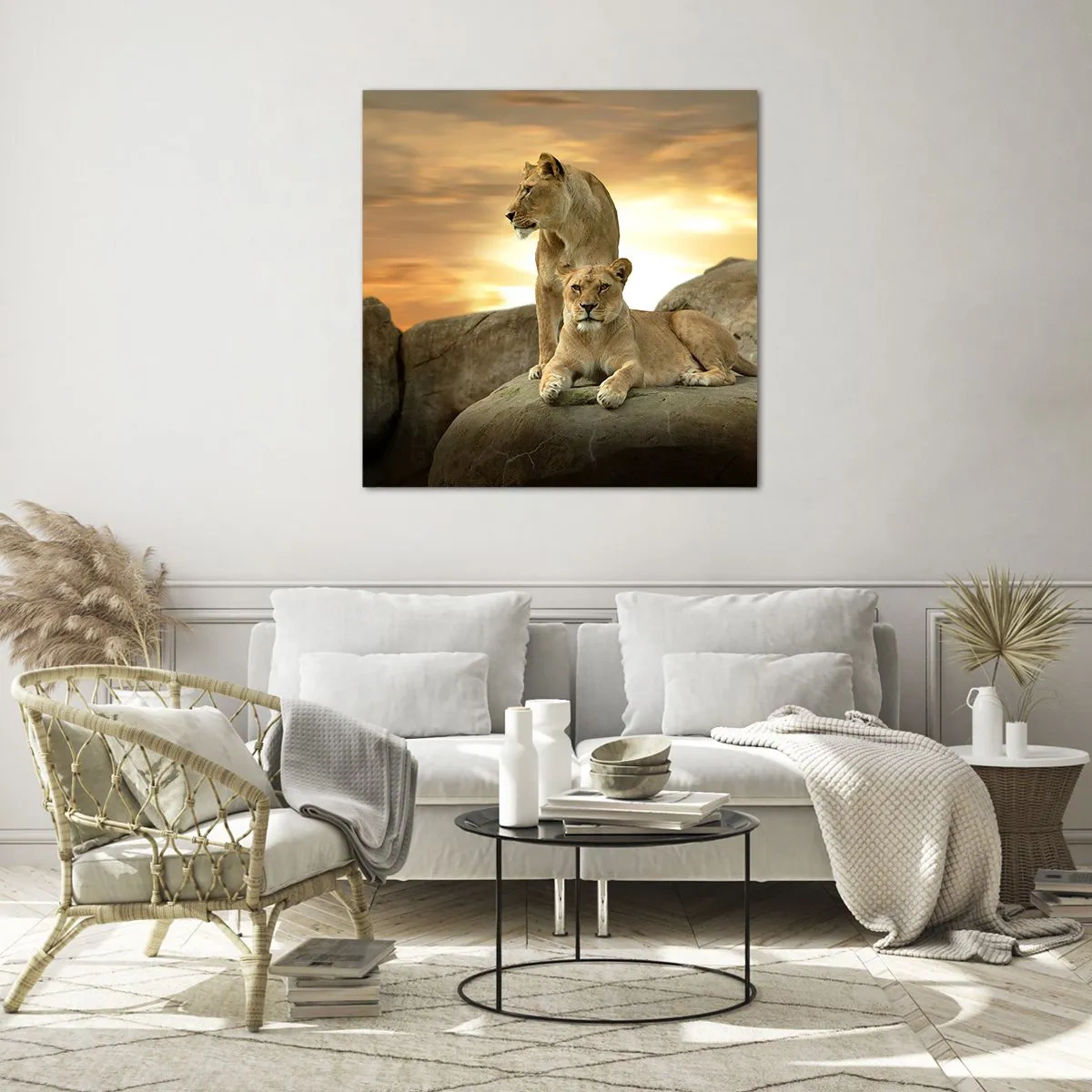 Glastavla - Bild på glas - Kungligt majestät - 70x70 cm