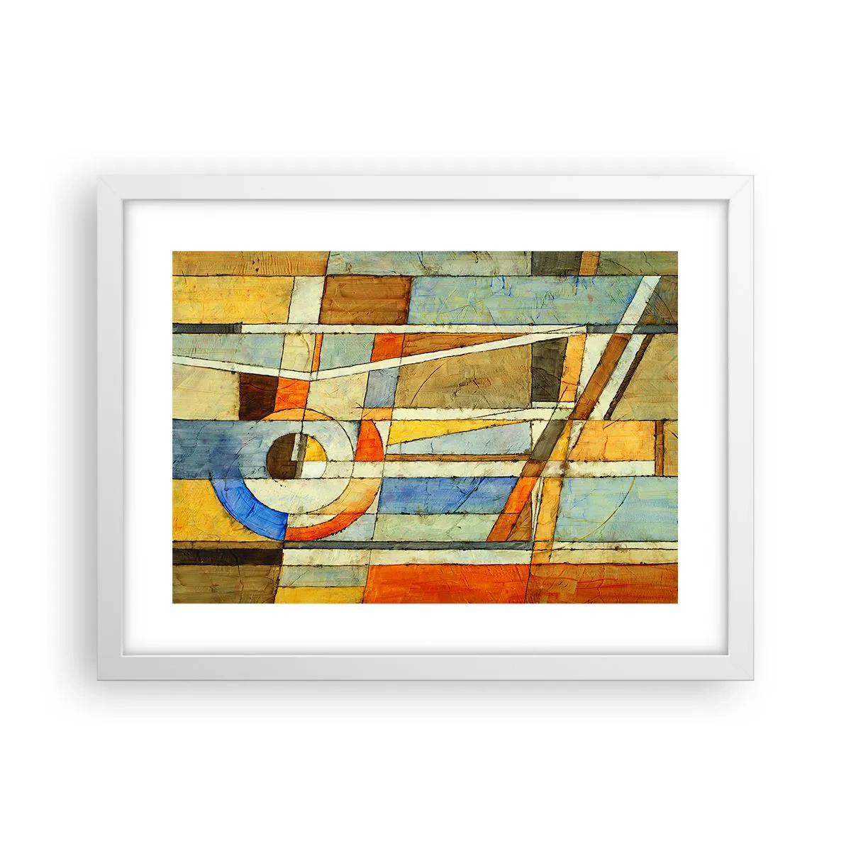 Affisch i vit ram - Kubismen på bygget - 40x30 cm