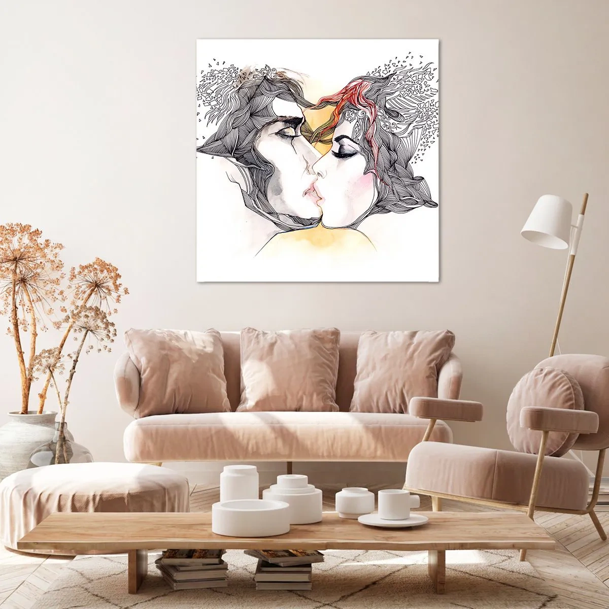 Canvastavla - Bild på duk - Världen existerar inte - 60x60 cm