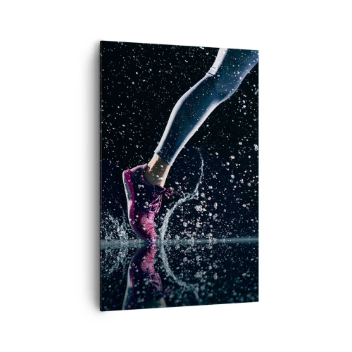 Canvastavla - Bild på duk - Med all kraft i benen - 80x120 cm