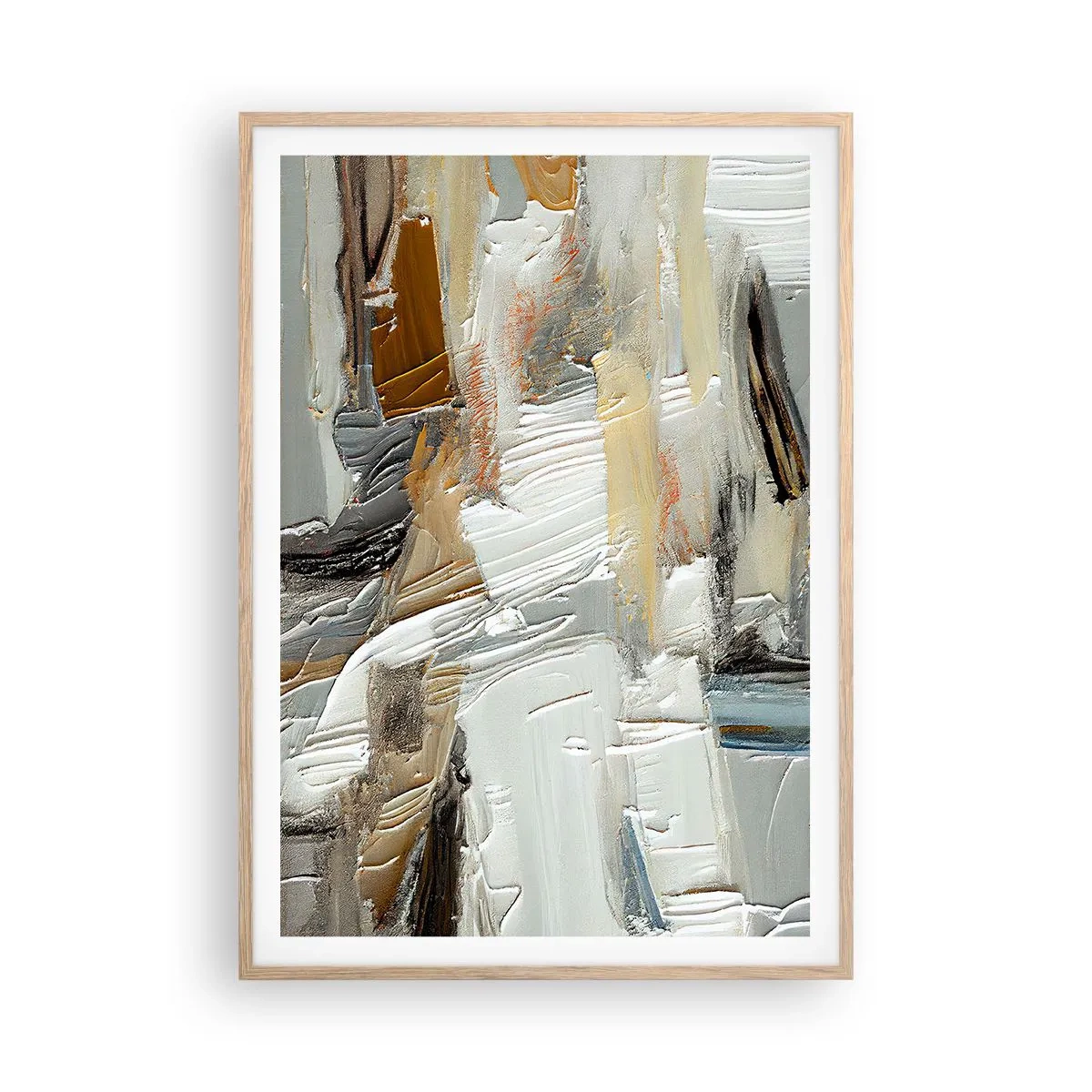 Affisch i ram av ljusek - Färgstarka lager på lager - 70x100 cm