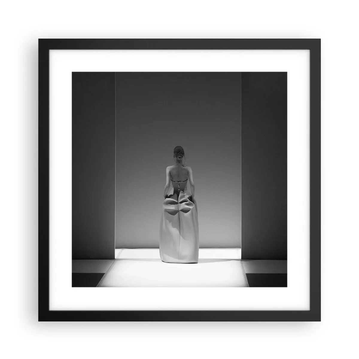 Affisch i svart ram - Raffinerad enkelhet - 40x40 cm
