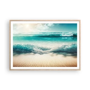 Affisch i ram av ljusek - Lugnet i havet - 100x70 cm