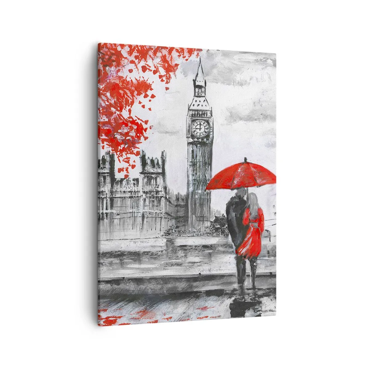 Canvastavla - Bild på duk - Förälskade i London - 50x70 cm