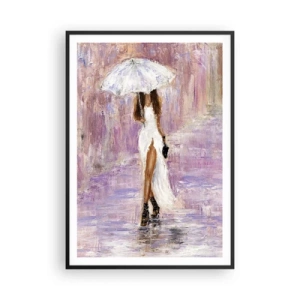 Affisch i svart ram - Under lila regn - 70x100 cm