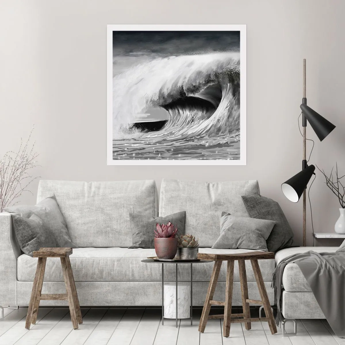 Affisch - Havets ilska - 40x40 cm