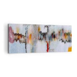 Canvastavla - Bild på duk - Med pinne på vatten - 100x40 cm