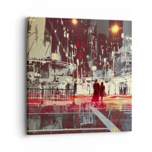 Canvastavla - Bild på duk - Storstads passage - 30x30 cm