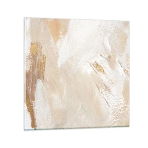 Glastavla - Bild på glas - Pastellfärgad komposition - 50x50 cm