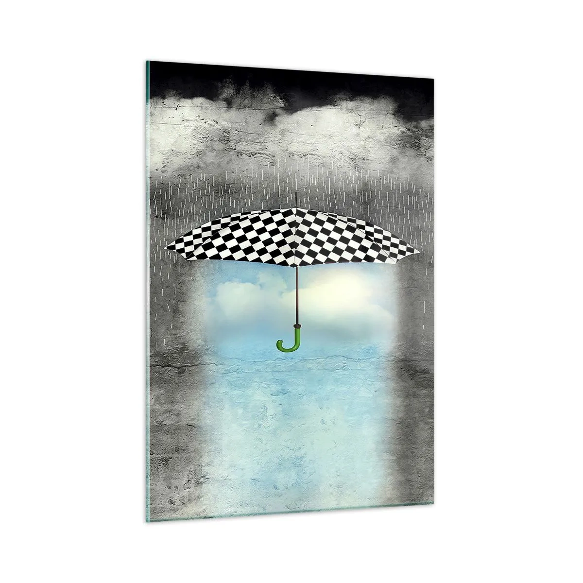 Glastavla - Bild på glas - Det är möjligt trots allt - 50x70 cm