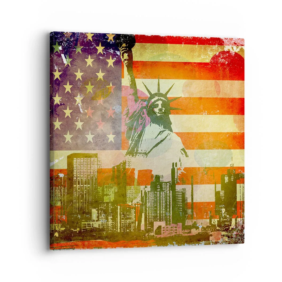 Canvastavla - Bild på duk - Viva America! - 30x30 cm