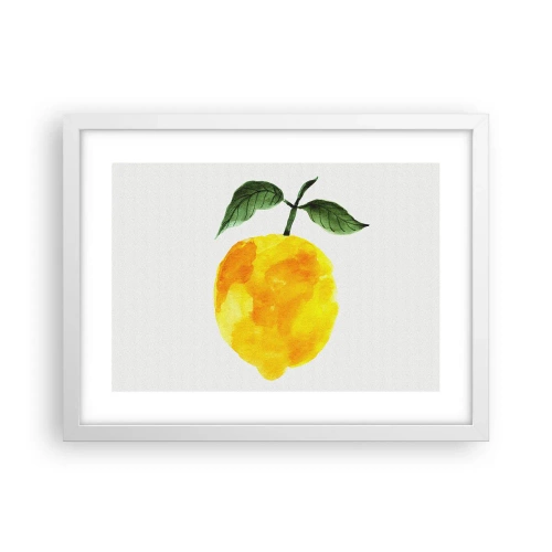 Affisch i vit ram - Hur man känner smaken av solen - 40x30 cm