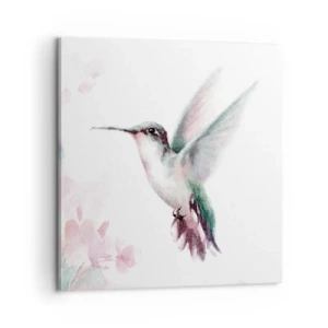 Canvastavla - Bild på duk - Fångad flaxande - 60x60 cm