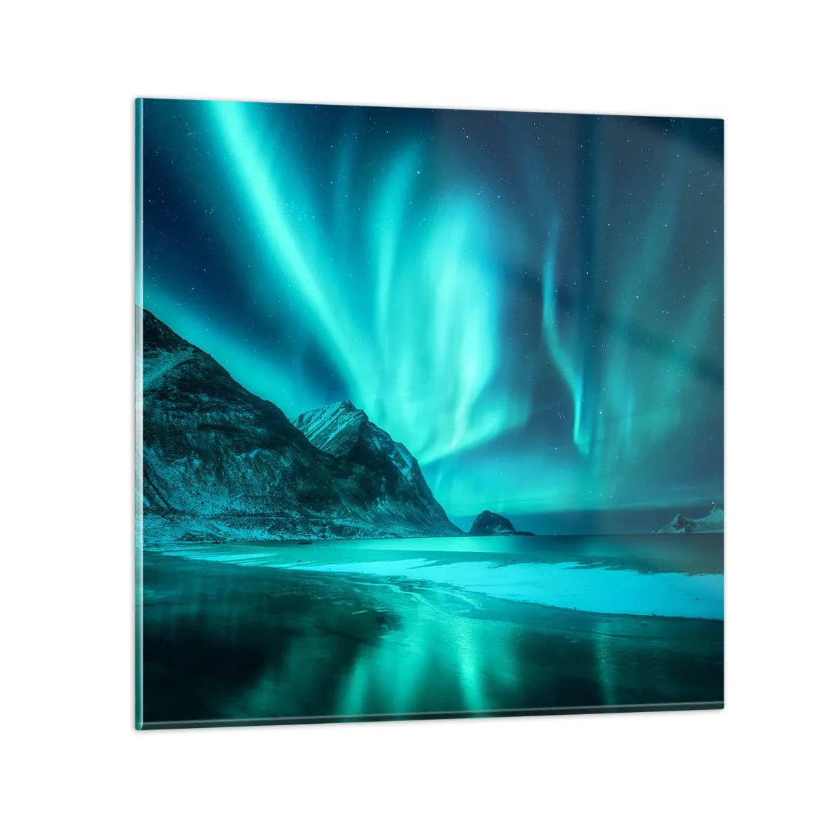 Glastavla - Bild på glas - Nordens underverk - 70x70 cm
