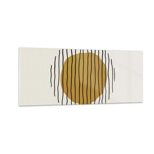 Glastavla - Bild på glas - Abstraktion som darrar av glöd - 100x40 cm