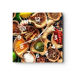 Väggklocka - Klocka på glas - Ta vad du vill - 30x30 cm