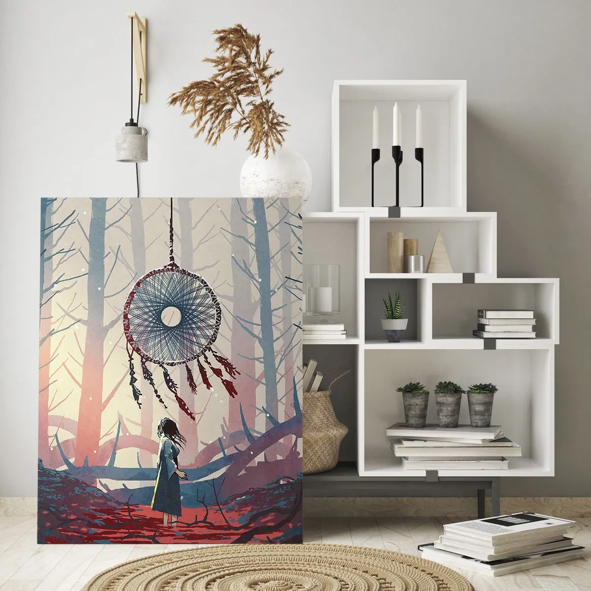 Glastavla - Bild på glas - Hemlighetsfull ritual av lyckan - 50x70 cm