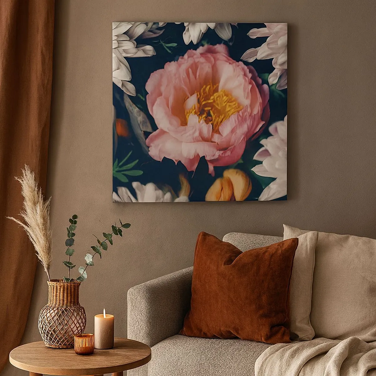 Canvastavla - Bild på duk - Med barockprakt - 30x30 cm