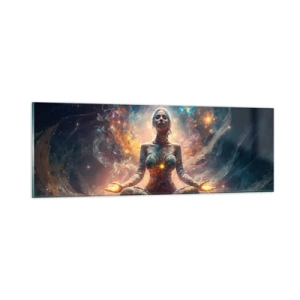 Glastavla - Bild på glas - Flöde av god energi - 90x30 cm