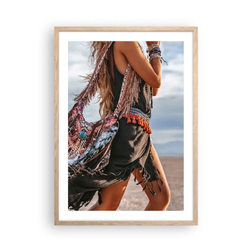 Affisch i ram av ljusek - Shamanens flicka - 50x70 cm