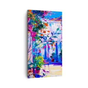 Canvastavla - Bild på duk - Impression - italiensk gränd - 45x80 cm
