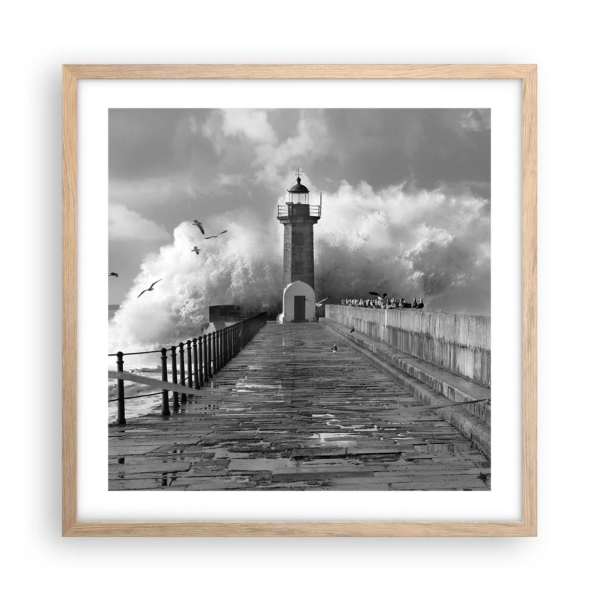 Affisch i ram av ljusek - Orädd - 50x50 cm