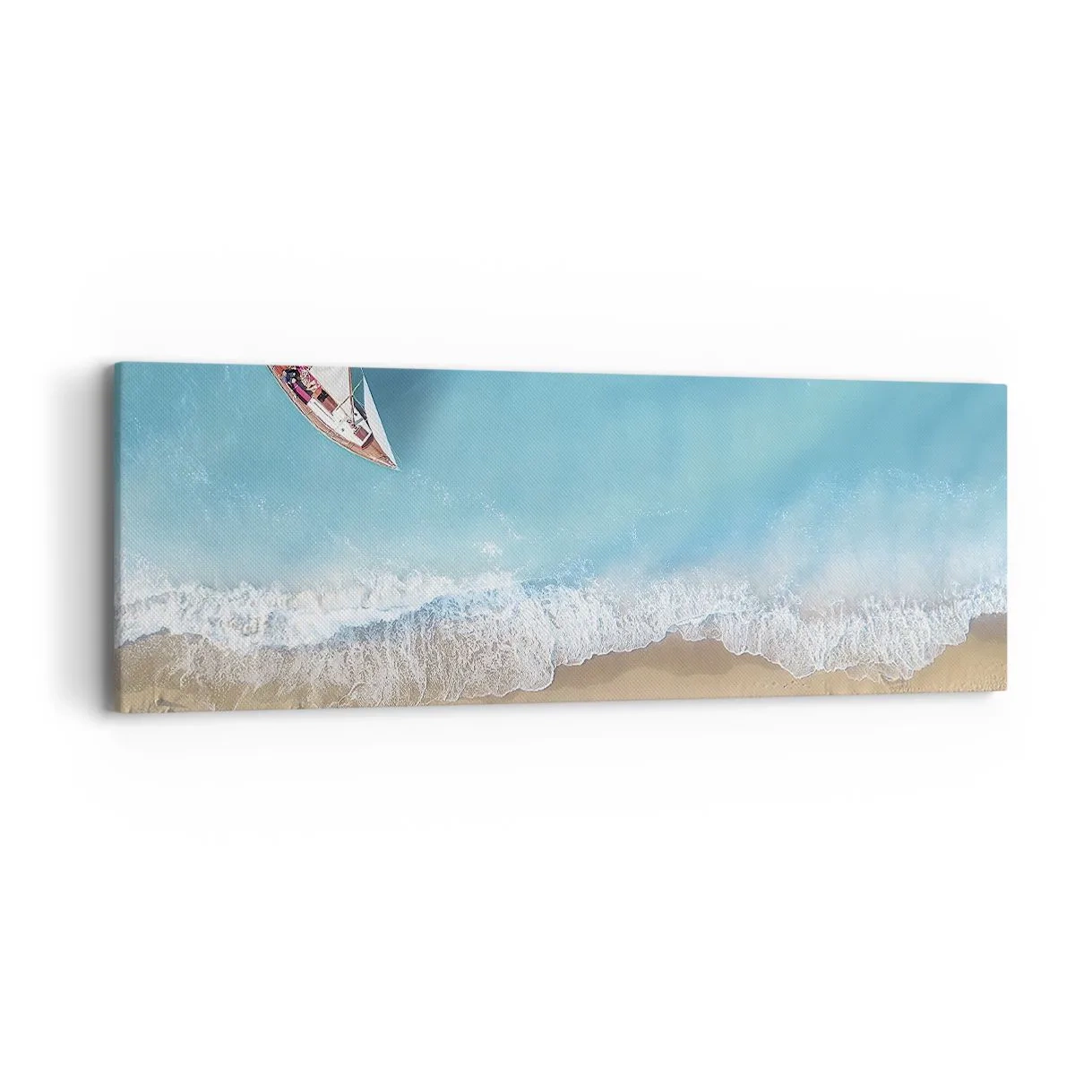 Canvastavla - Bild på duk - På gränsen mellan blå och guld - 90x30 cm