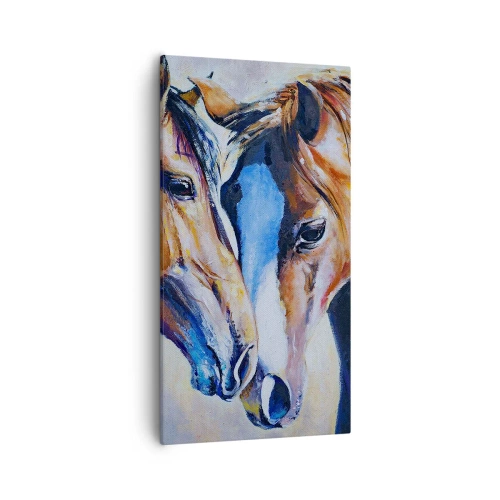 Canvastavla - Bild på duk - Är det vänskap? eller är det kärlek? - 55x100 cm