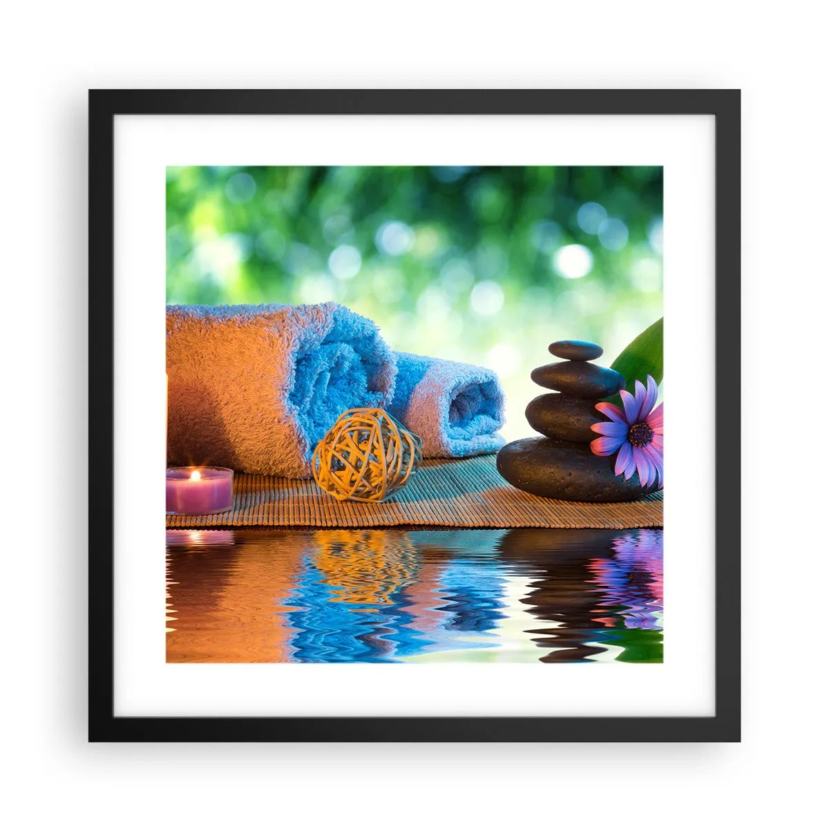 Affisch i svart ram - Tid för kroppen - 40x40 cm