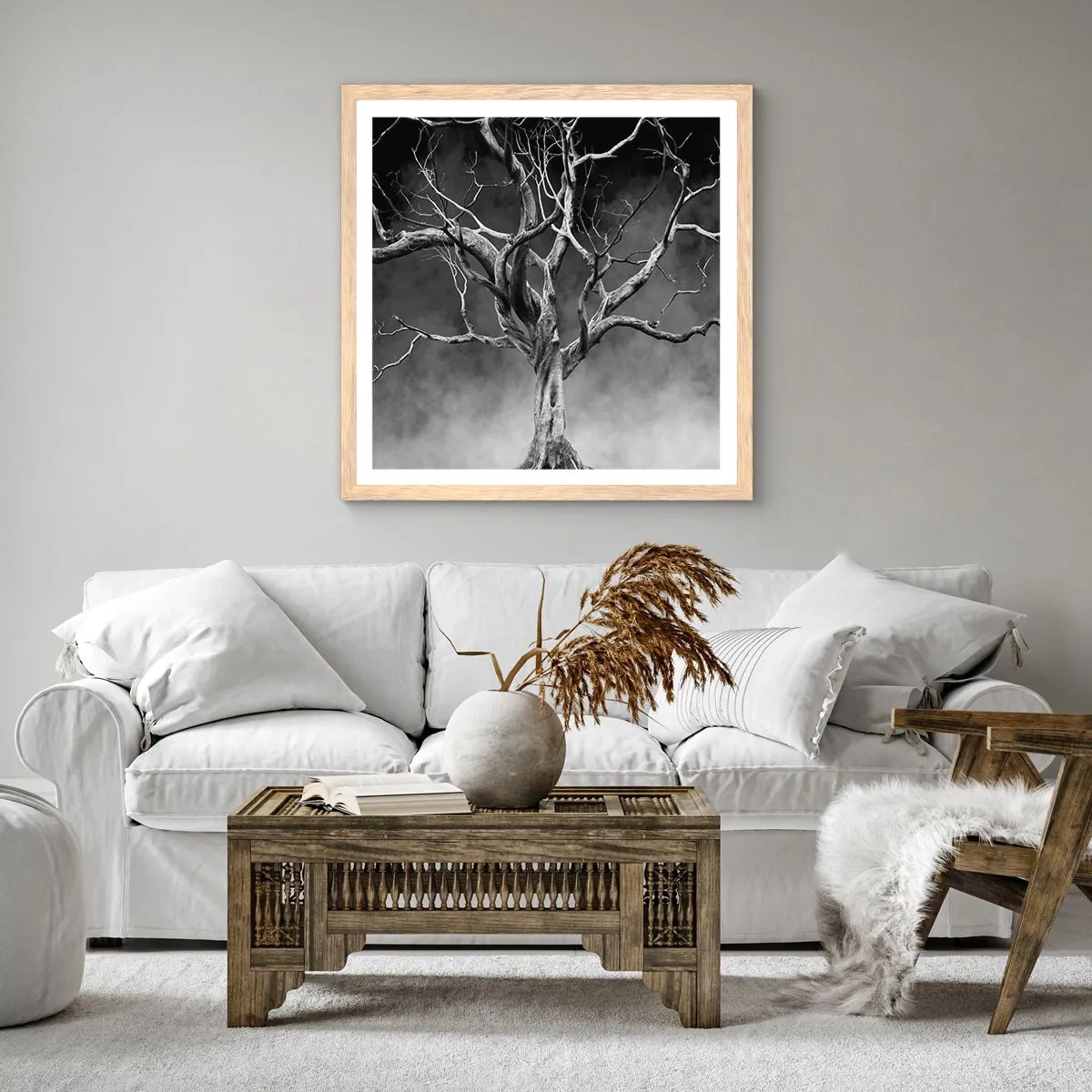 Affisch i ram av ljusek - Ursprungligt och heligt - 50x50 cm