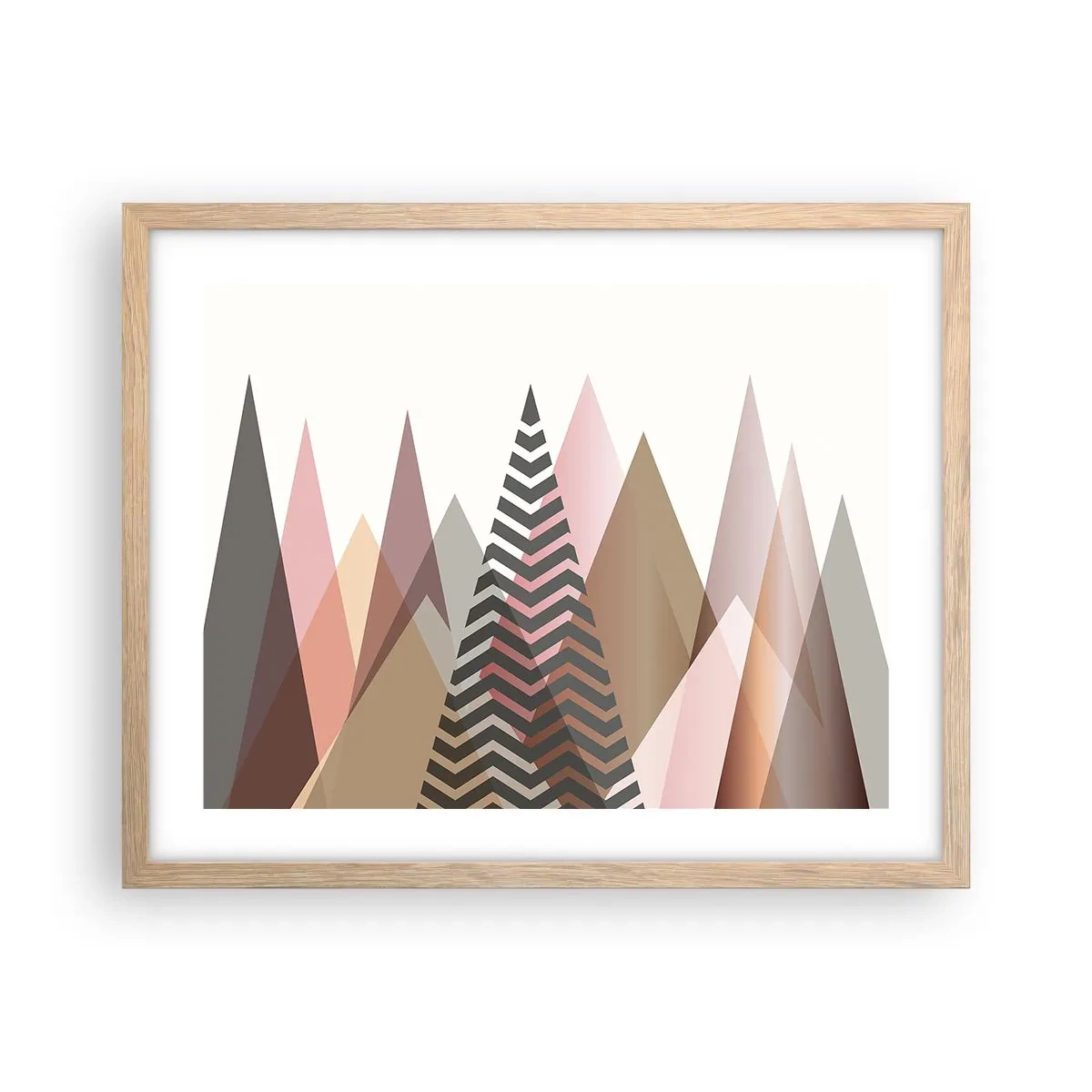 Affisch i ram av ljusek - Utsikt över pyramider - 50x40 cm