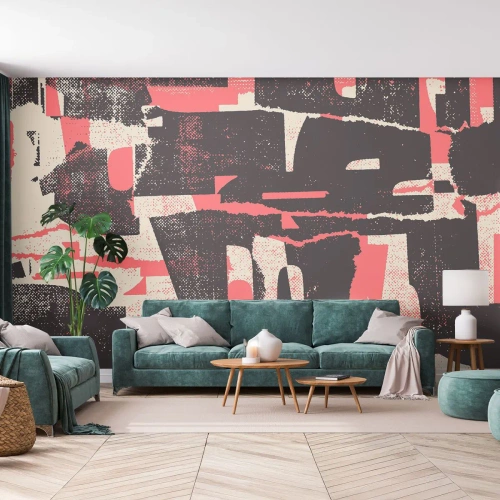 Fototapet Standard Eco - Allt liv och rörelse - Collage, Åldrig, Bit - 200x140 cm