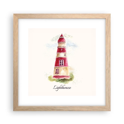 Affisch i ram av ljusek - Det är alltid något väder - 30x30 cm