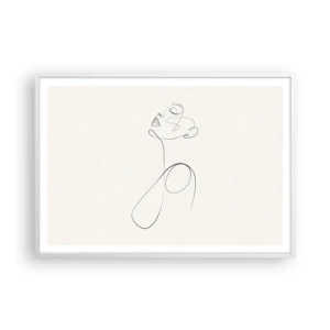 Affisch i vit ram - Förvirrad i drömmarna - 100x70 cm