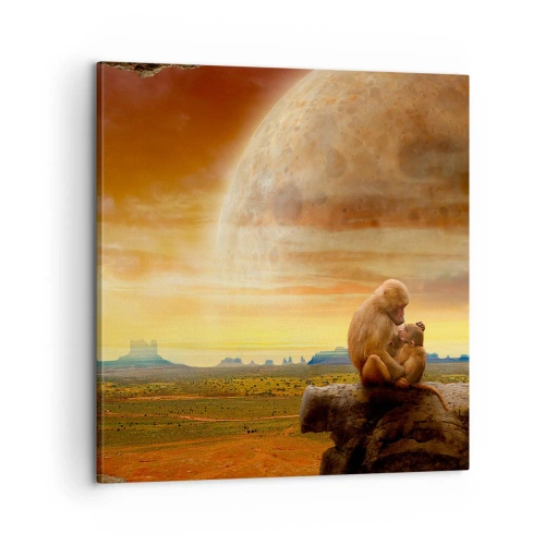 Canvastavla - Bild på duk - Samma kärlek överallt - 60x60 cm