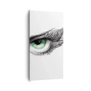 Canvastavla - Bild på duk - Vacker och redo för attack - 65x120 cm