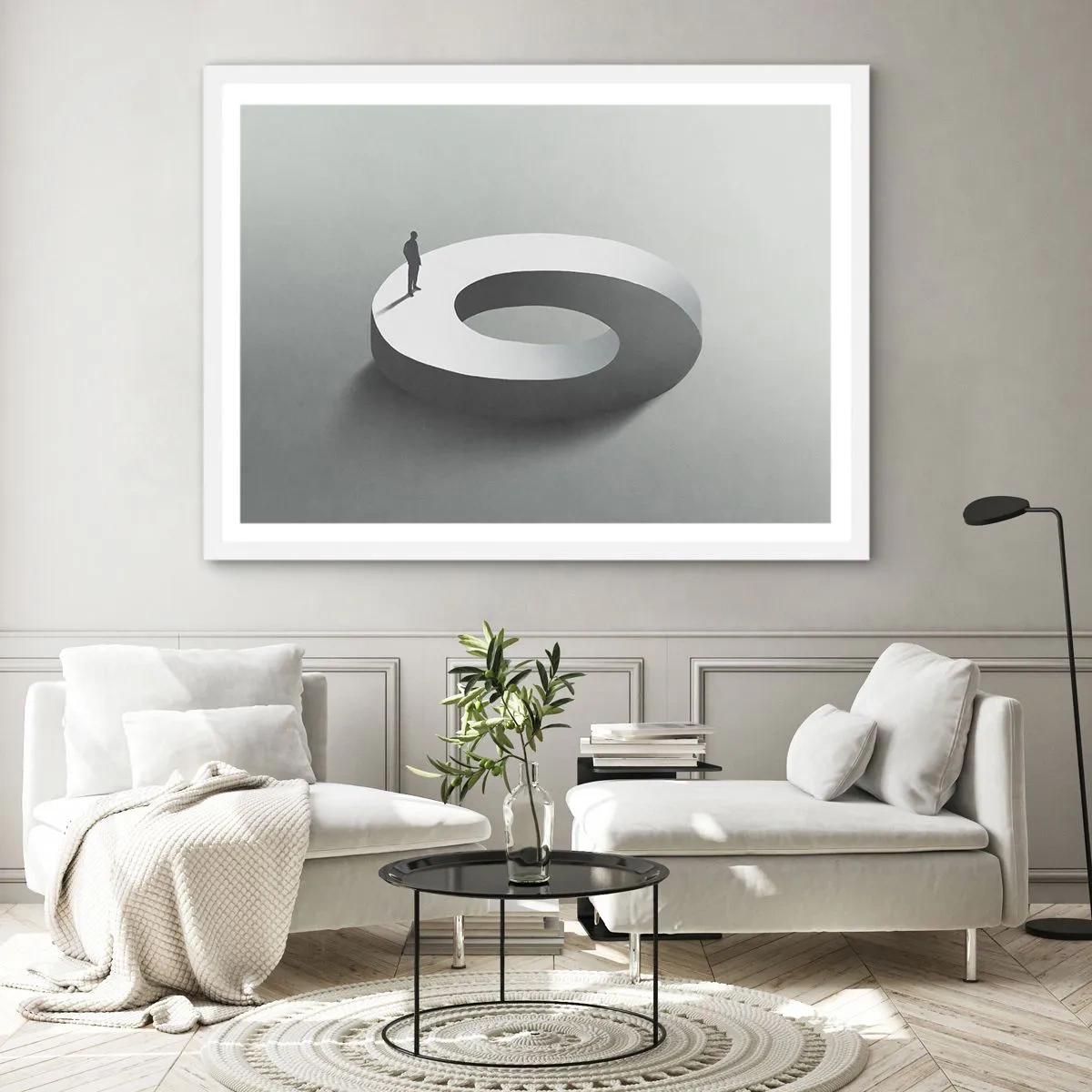Affisch i vit ram - Och försök att vara klok - 91x61 cm
