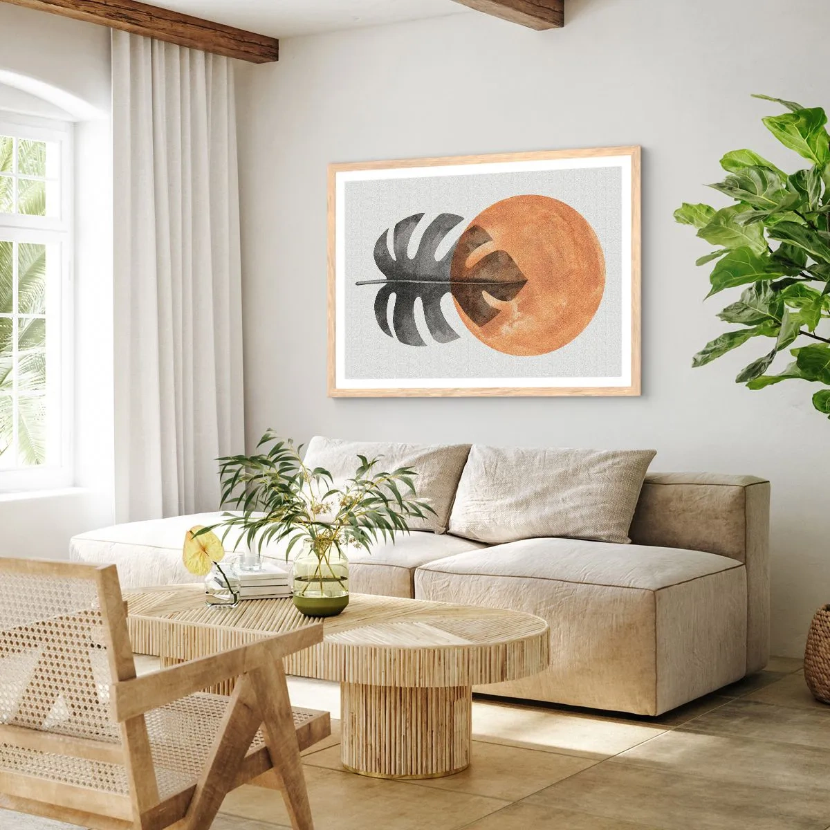 Affisch i ram av ljusek - Alltid solen - 40x30 cm