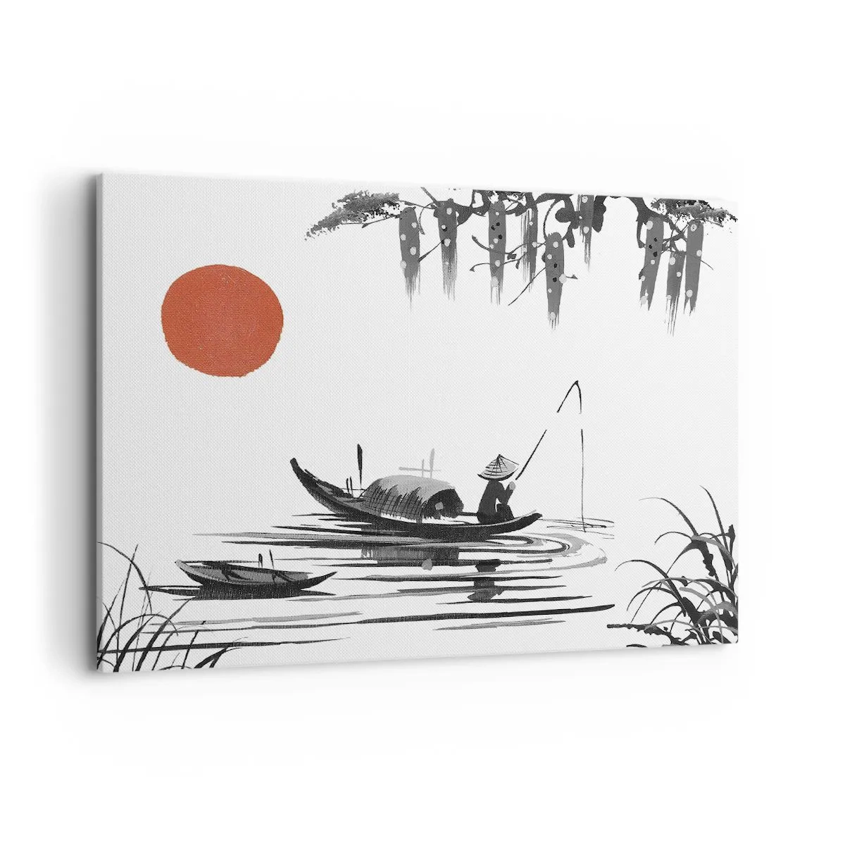 Canvastavla - Bild på duk - Asiatisk eftermiddag - 120x80 cm