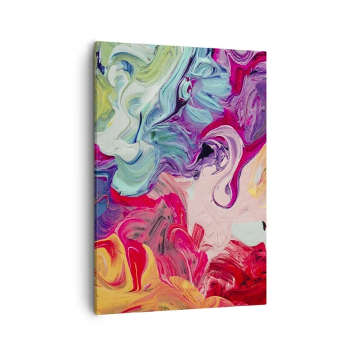 Canvastavla - Bild på duk - Färgerna föds - 50x70 cm