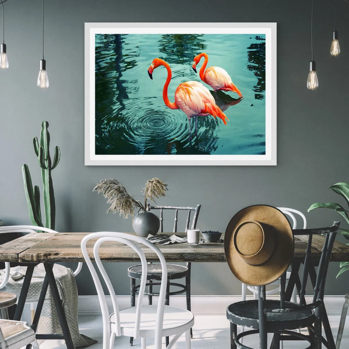 Affisch i vit ram - Nu är vi på modet - 50x40 cm