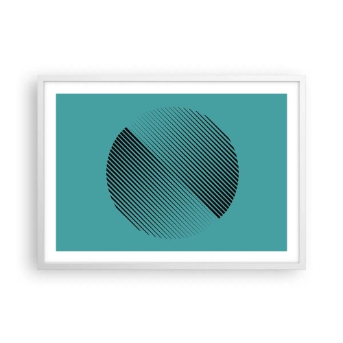 Affisch i vit ram - Cirkeln - en geometrisk variation - 70x50 cm